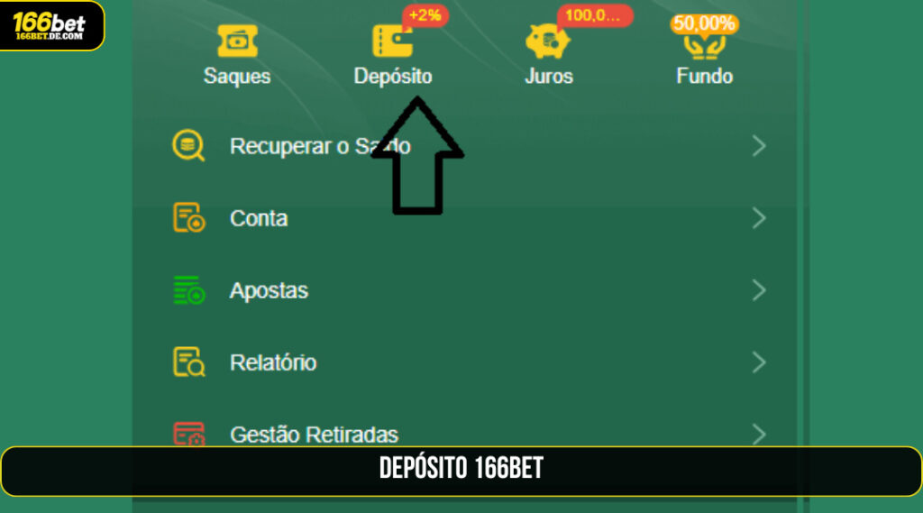 166BET Depósito - Operação extremamente simples, receba dinheiro imediatamente