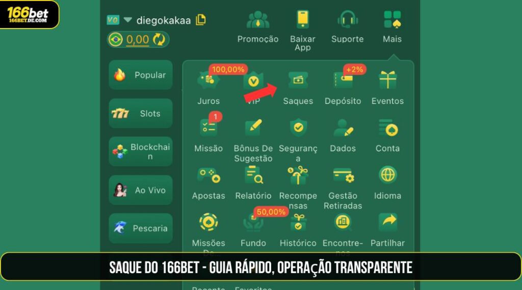 166BET Saque - Instruções rápidas, operações transparentes